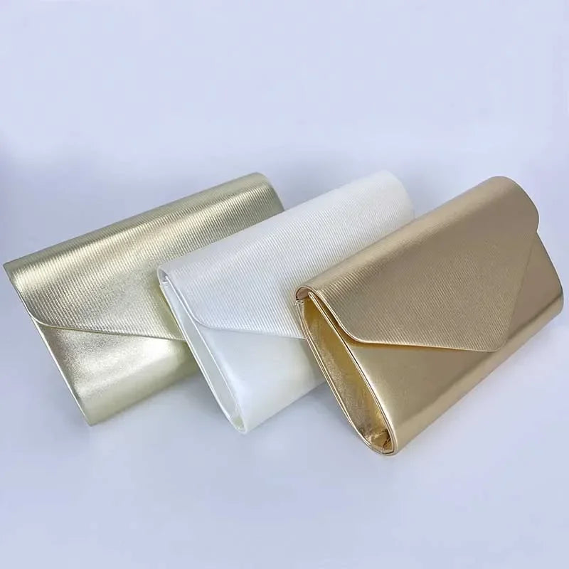 Luxury Design Women's Evening Bag Ladies Day Clutch Envelope Handbag Daily Clutch Wedding Party Bling Gold Chain Crossbody Bags