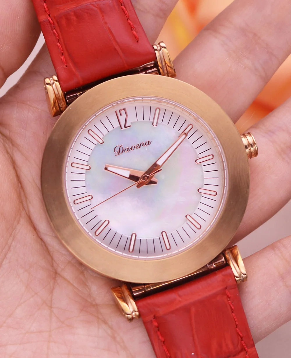 Luxury Unicorn Melissa Women's Watch Rhinestone Crystal Fashion Hour Real Leather Bracelet Clock Girl's Birthday Gift Box
