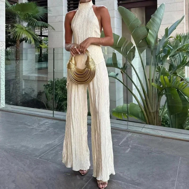 Halter Backless + Two-Piece Set