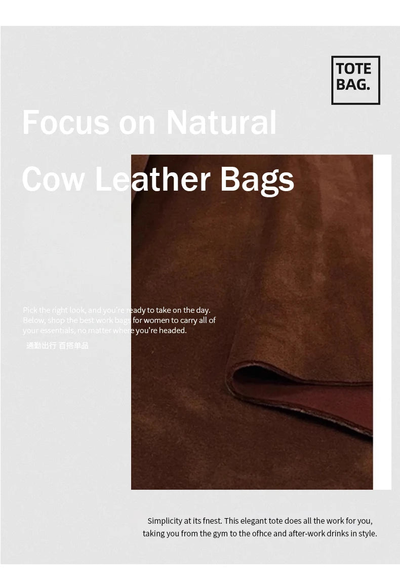 Women's Suede Genuine Leather Shoulder Bags Ladies Frosted Cowhide Crossbody Bag Female Design Luxury and Lazy Commuting Handbag