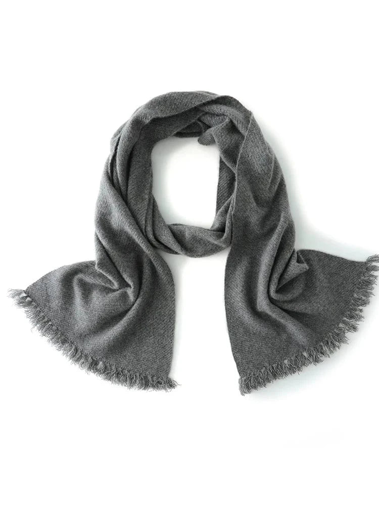 New Chic Women 100% Cashmere Scarf Autumn Winter Cashmere Knitted Tassel Long Shawls Row Style Basic Soft Warm Scarf Luxury Tops