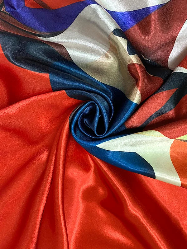 Gymystars Elegant Party Dresses Flower Print Maxi Dress Fashion Loose Puff Sleeves Split-Front Casual Red Evening Dress Ladies