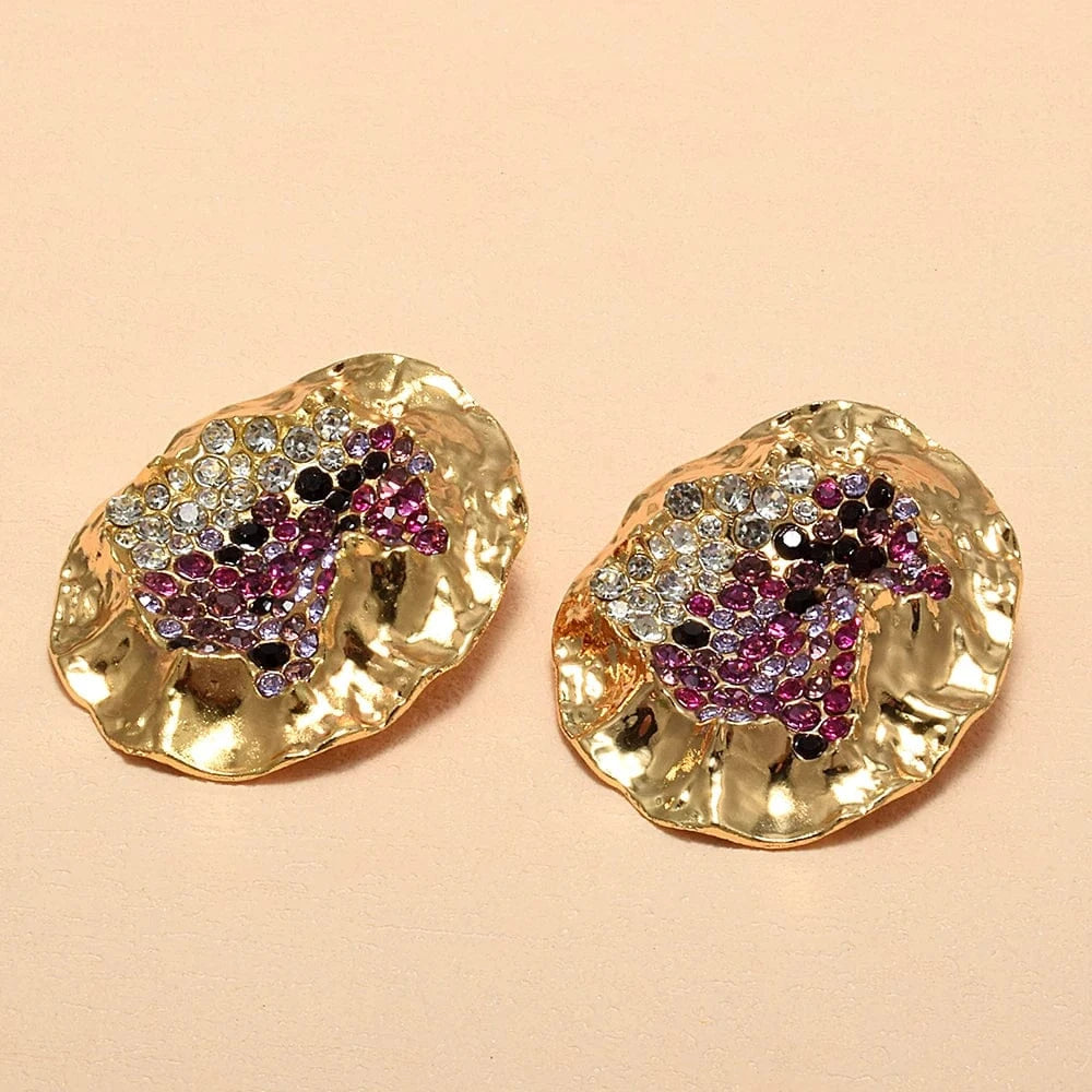 Statement Metal Earrings Trendy Drop Earrings Elegant Popular Earrings Female Accessories Wholesale