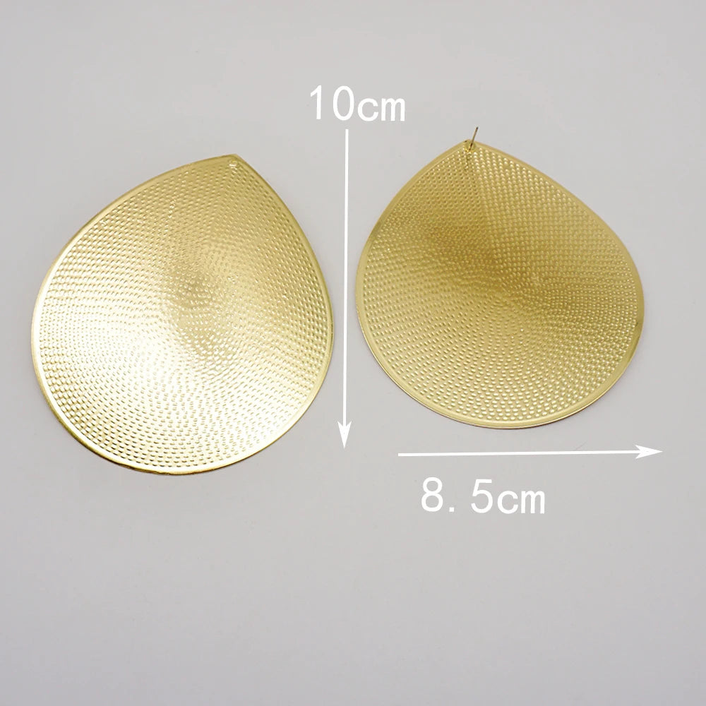 Fashion Jewelry Big Gold Color Round Geometric Earrings Dangle Drop Earrings For Women African Wedding Party Gifts