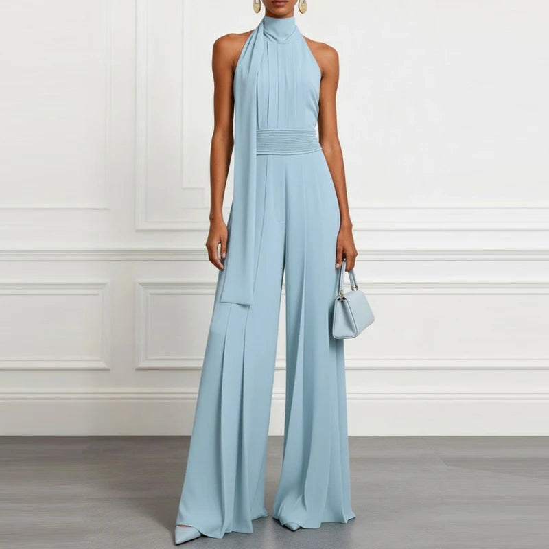 Elegant Sleeveless High Waist Wide Leg Jumpsuit for Women