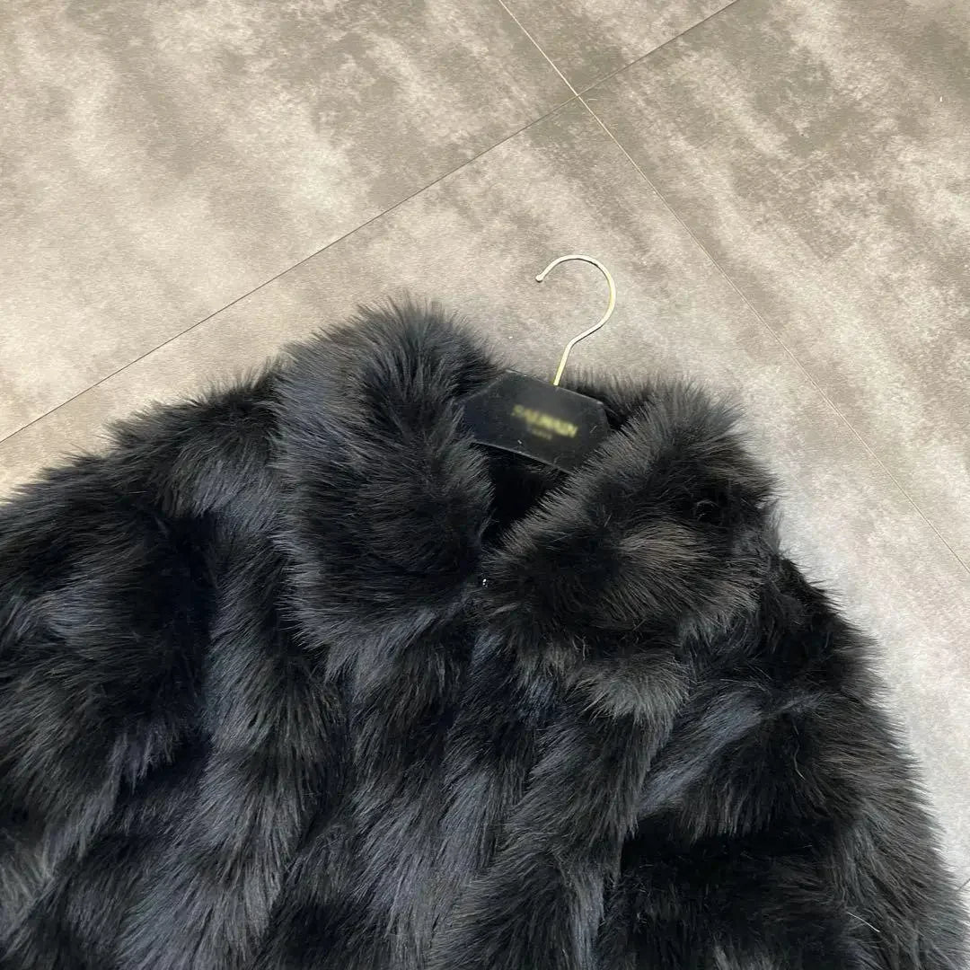 2025 Winter Women Cotton Jacket Lapel Long Sleeve Patch Cross Short Fur Coat Black