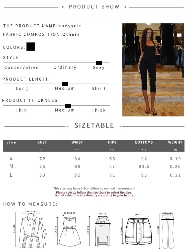 Weird Puss Halter Playsuits Women Low-Neck Backless Sleeveless Skinny Casual 2025 Summer Trend Sporty Simple Classic Overalls