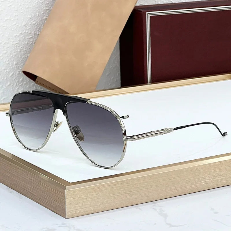 Vintage Oval Alloy Sunglasses