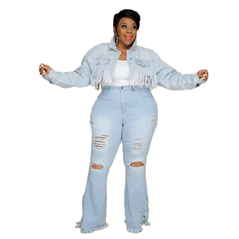 Flared High Waist Stretch Jeans