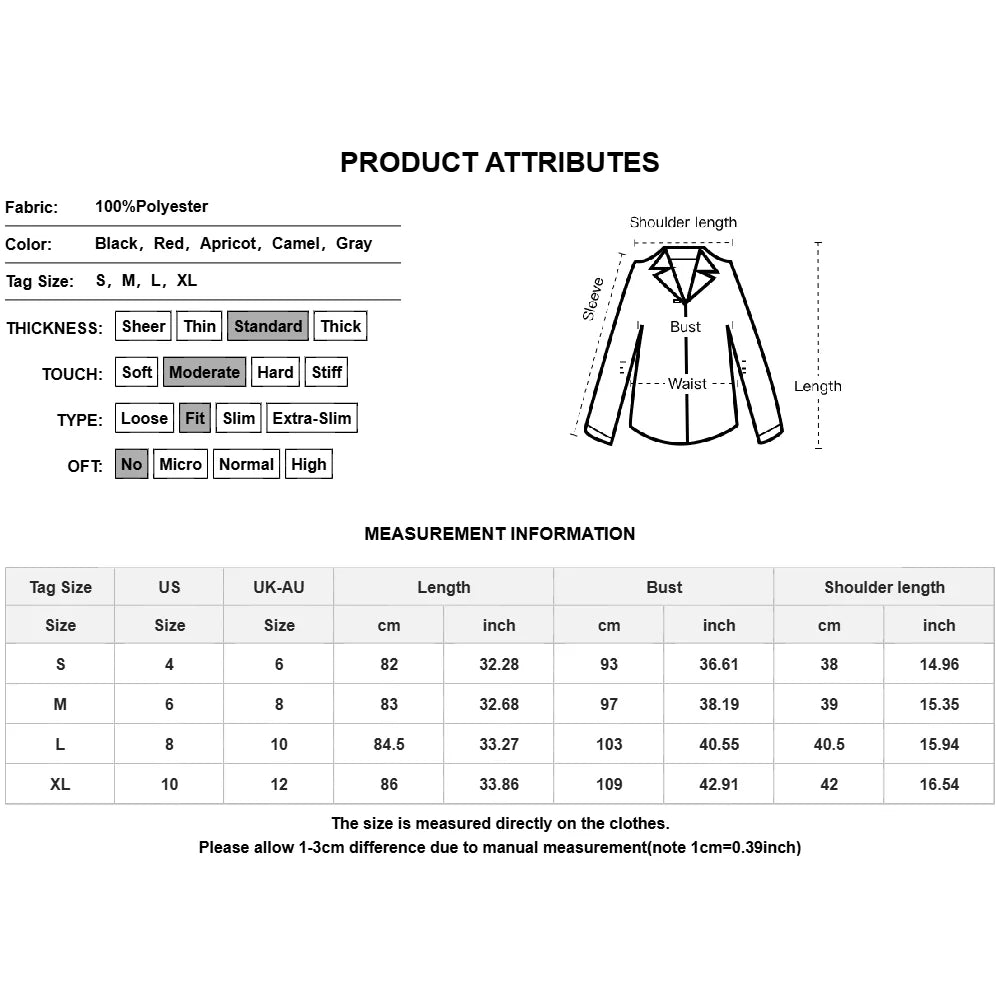 Women's Elegant Turn Down Collor Sleeveless Buttons Vest Blazer Coats Mid-Jackets Winter Ladies Office Work Outwear Outcoat S-XL