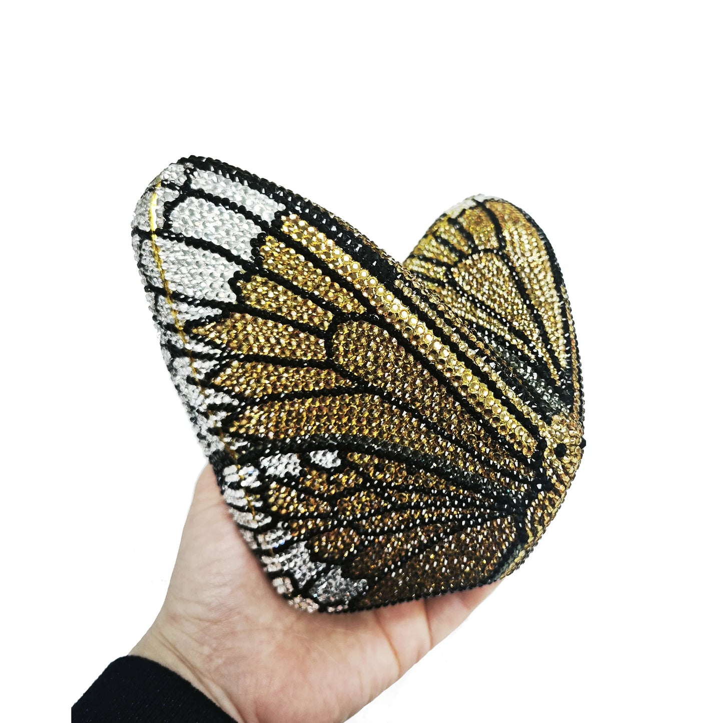 XIYUAN Butterfly Shaped Crystal Evening Bags Women Luxury Sparkling Rhinestone Clutch Purse Wedding Party Bridal Handbag Diamond