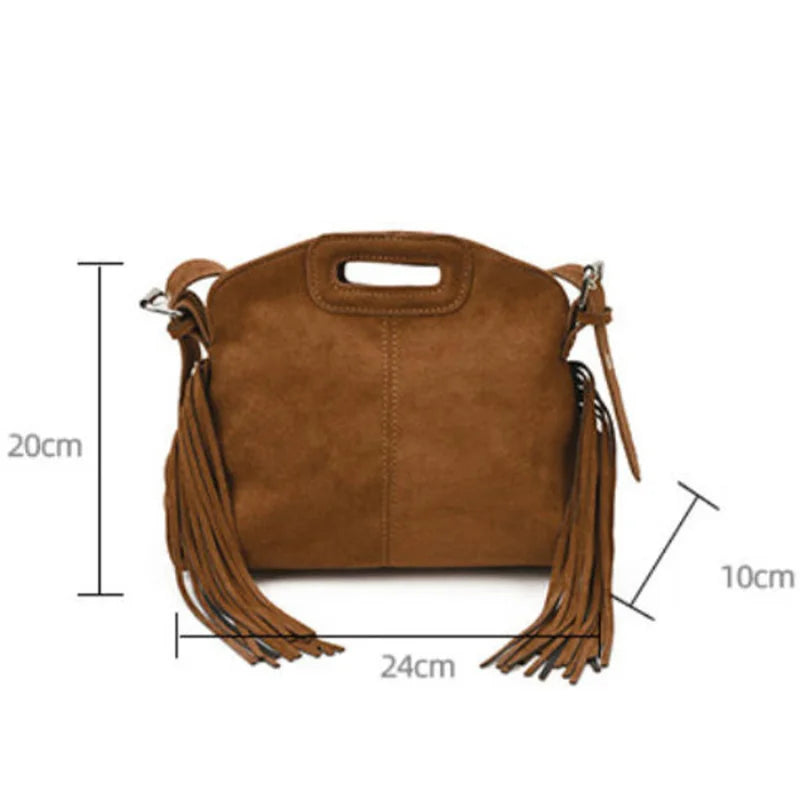 Luxury Tassel Lady Clutch With Adjust Shoulder Strap Large Capacity Shoulder Crossbody Bag Korean Fashion Versatile Dumpling Bag