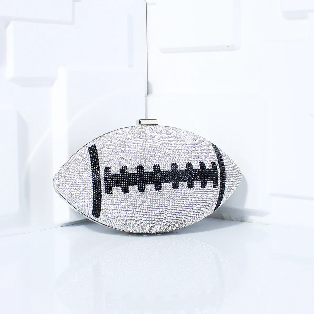 Football-Shaped Evening Minaudière - Exquisite High-End Banquet Purse for Dance Events Versatile Shoulder Messenger Bag