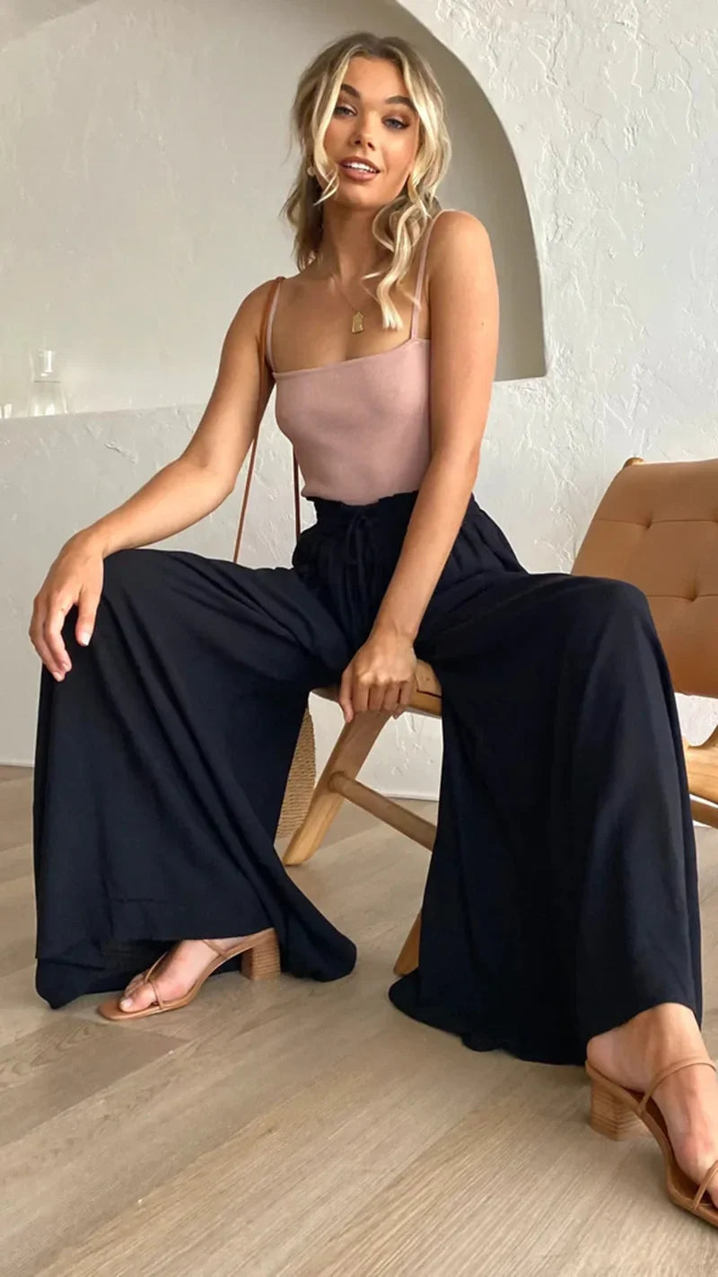 Fashionable Loose Casual Wide Leg Pants Women's Spring Summer Independent Station Long Trousers Comfortable Female Clothing