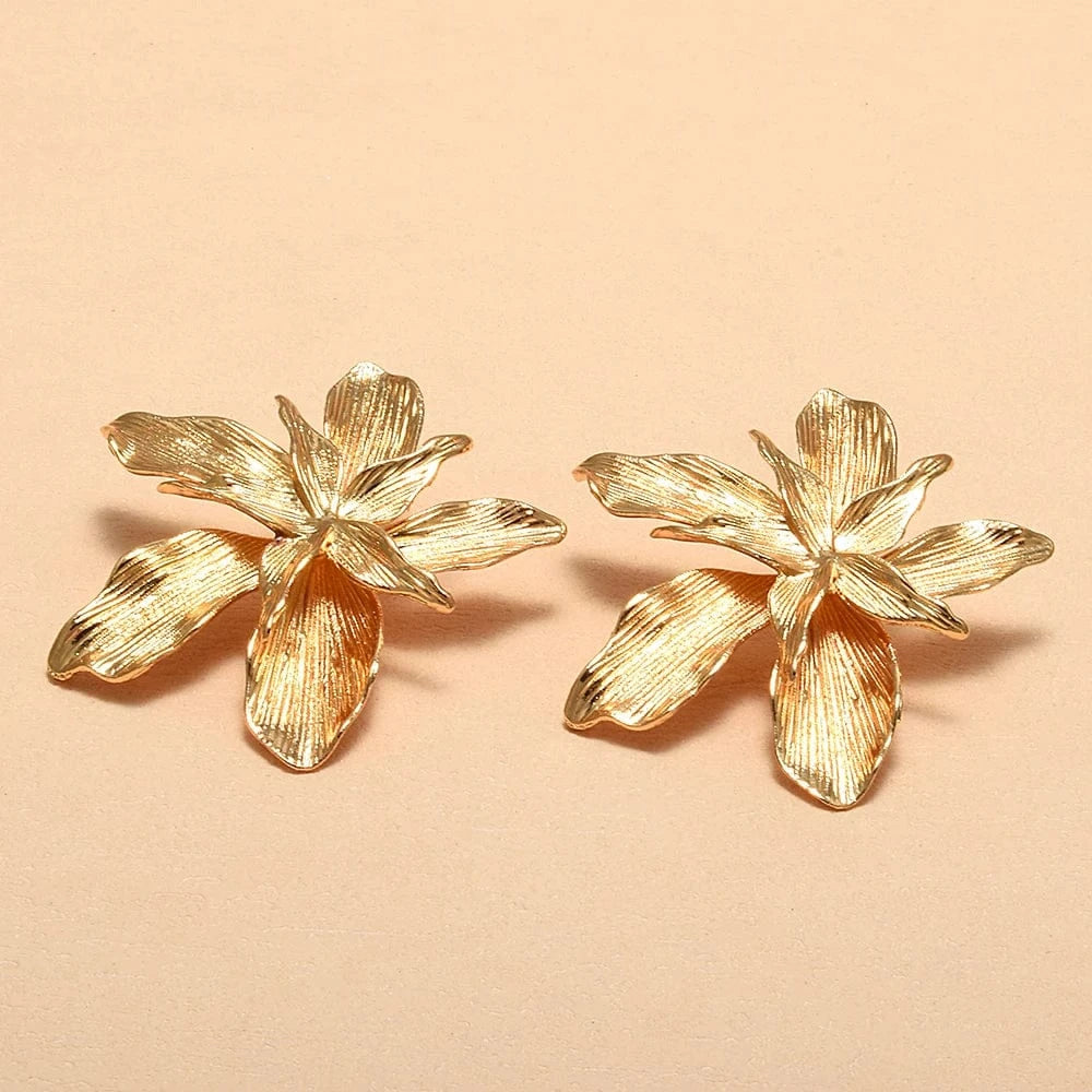 Classic Piercing Earring Double Layered Flower Earrings Popular Women's Accessories Wholesale Trendy Jewelry