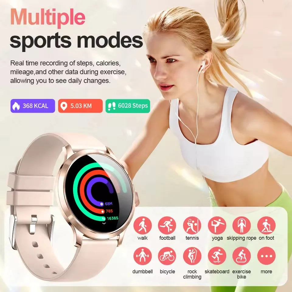 2025 New Smart Watch For Women 1.32"HD AMOLED Screen IP68 Waterproof Heart Rate Women Health Ladies Smartwatches For Android ios