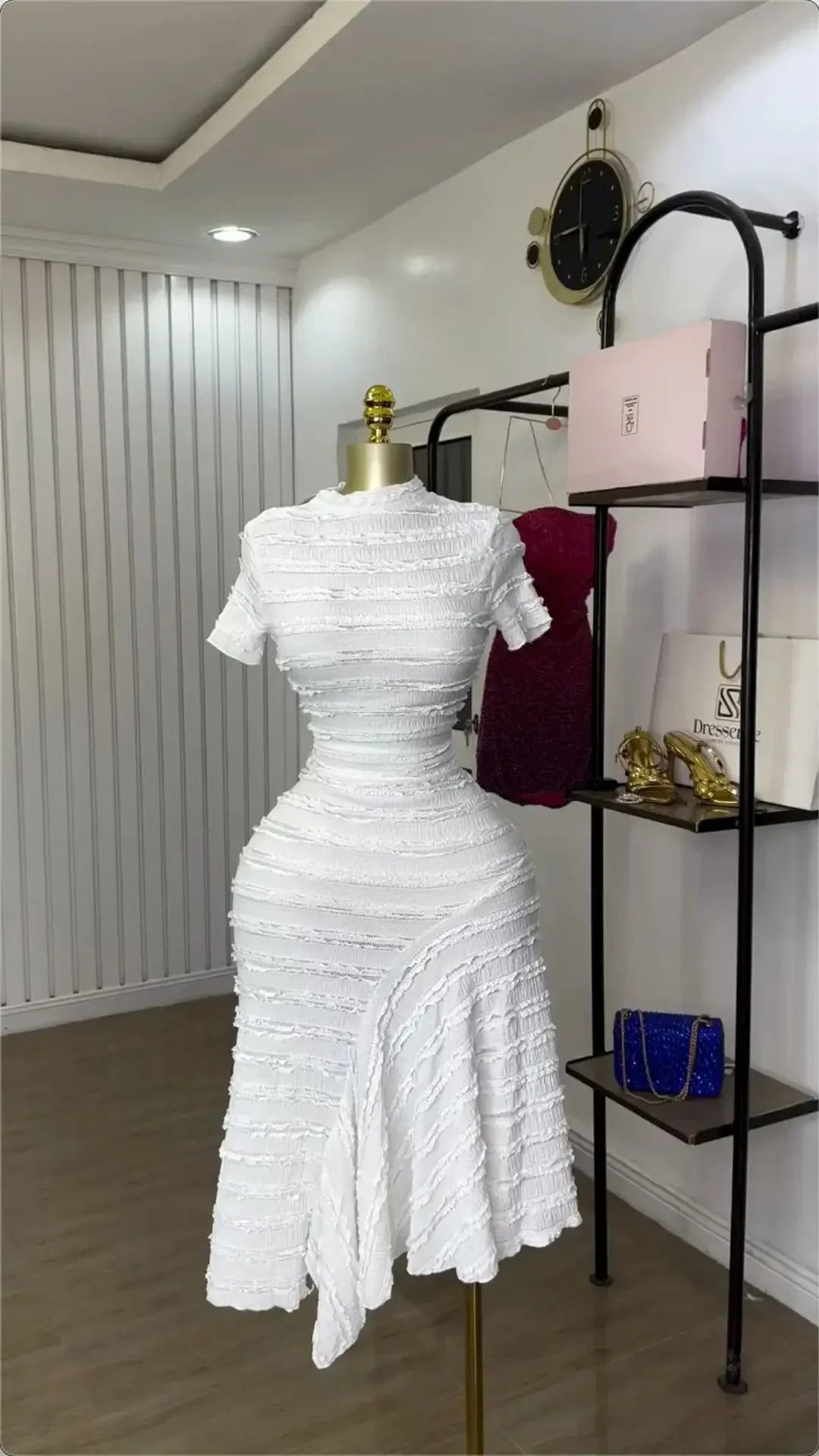Women Short Sleeve O-neck Big Swing Elastic Dress 2025 Sweet Elegant Sexy Birthday Beach Night Party Vestidos Dresses