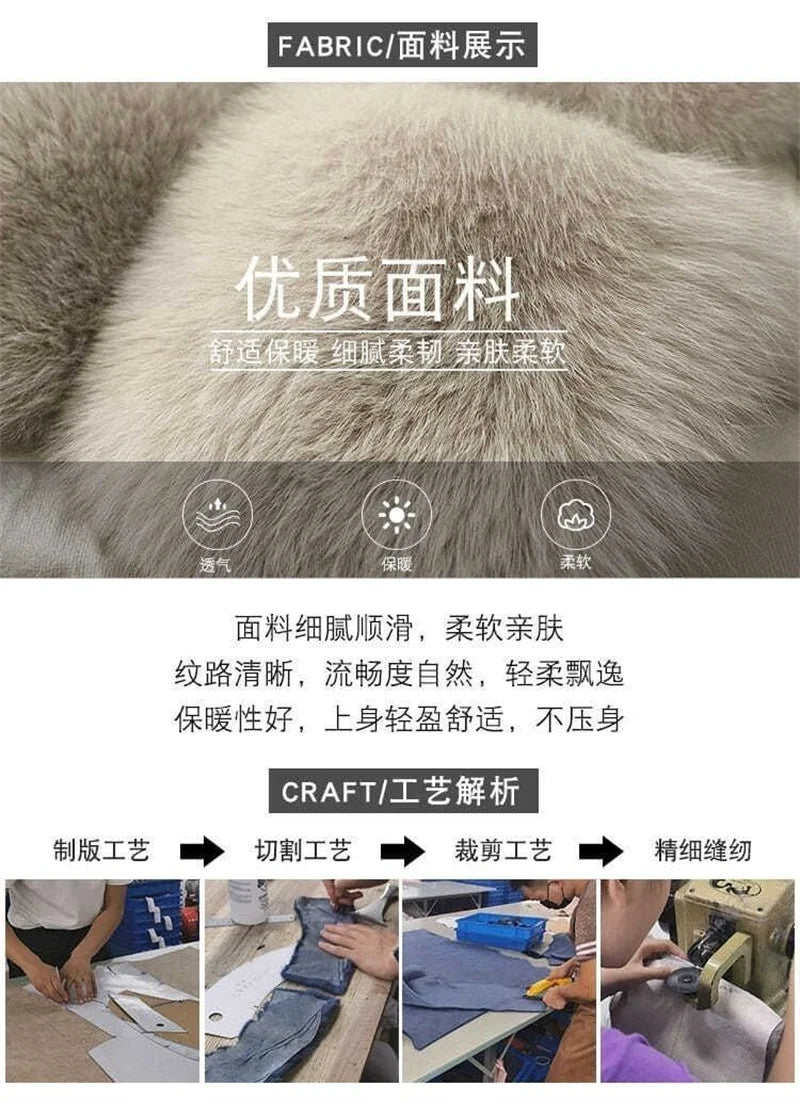 Vest Coat new Autumn Short Down Jacket Women Iimitation Fox Fur Vest Female Winter Wear Vest OutCoat waistcoat Sleeveless Coat