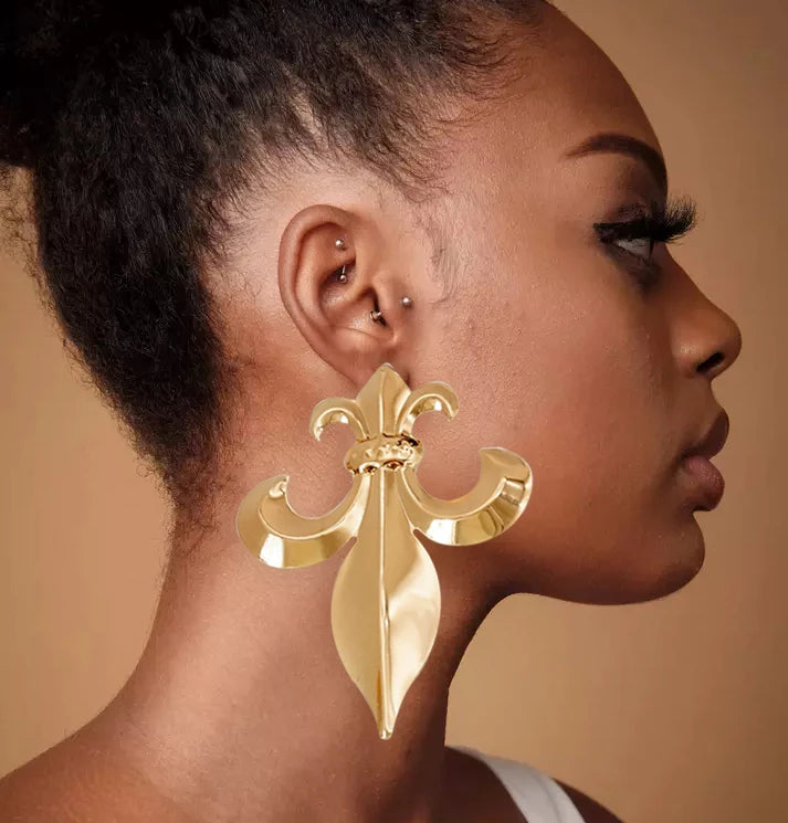 Fashion Jewelry Big Gold Color Round Geometric Earrings Dangle Drop Earrings For Women African Wedding Party Gifts