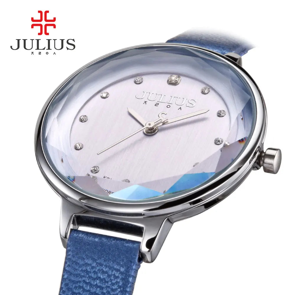 Thin Lady Women's Watch Fine Fashion Luxury Style Hours Dress Bracelet Leather Classic Girl Birthday Gift Julius No Box
