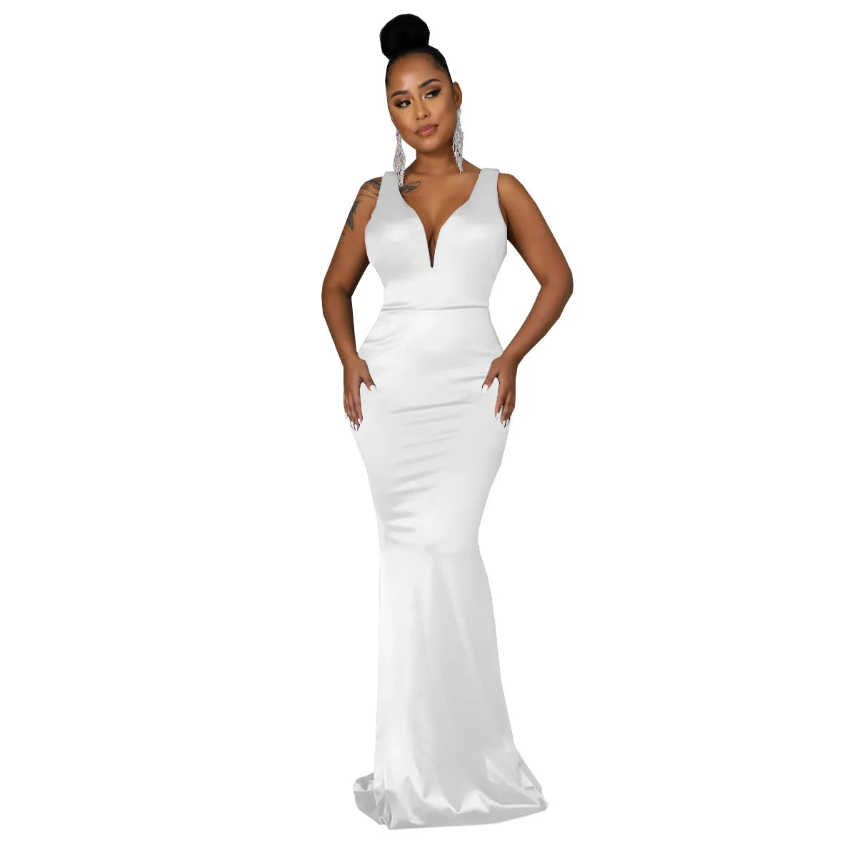 Sexy Fashion Deep V-Neck Dress Women's Dress JX5604