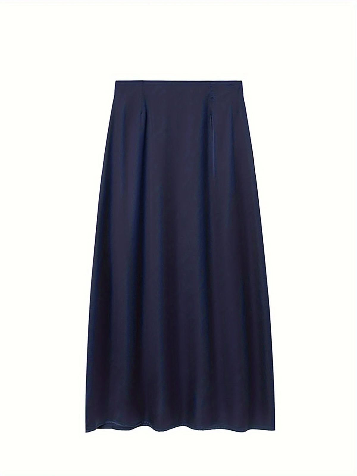 Elegant Casual Satin Wrap Ankle Length Half Skirt for Women