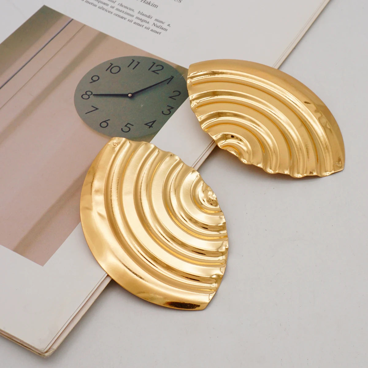 Fashion Jewelry Big Gold Color Round Geometric Earrings Dangle Drop Earrings For Women African Wedding Party Gifts