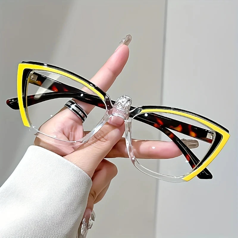 Vintage Cat-Eye Full Rim Reading Glasses Non-Prescription, PC Frame & Lens, Elegant Design, Range 1.0 to 4.0