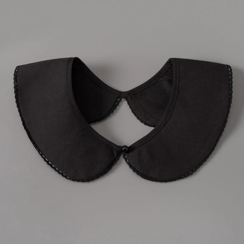 Removable Lace Doll Fake Collar Women Tie Ladies White Shawl Wrap Detachable Embroidered Lapel False Collar Clothes Accessory