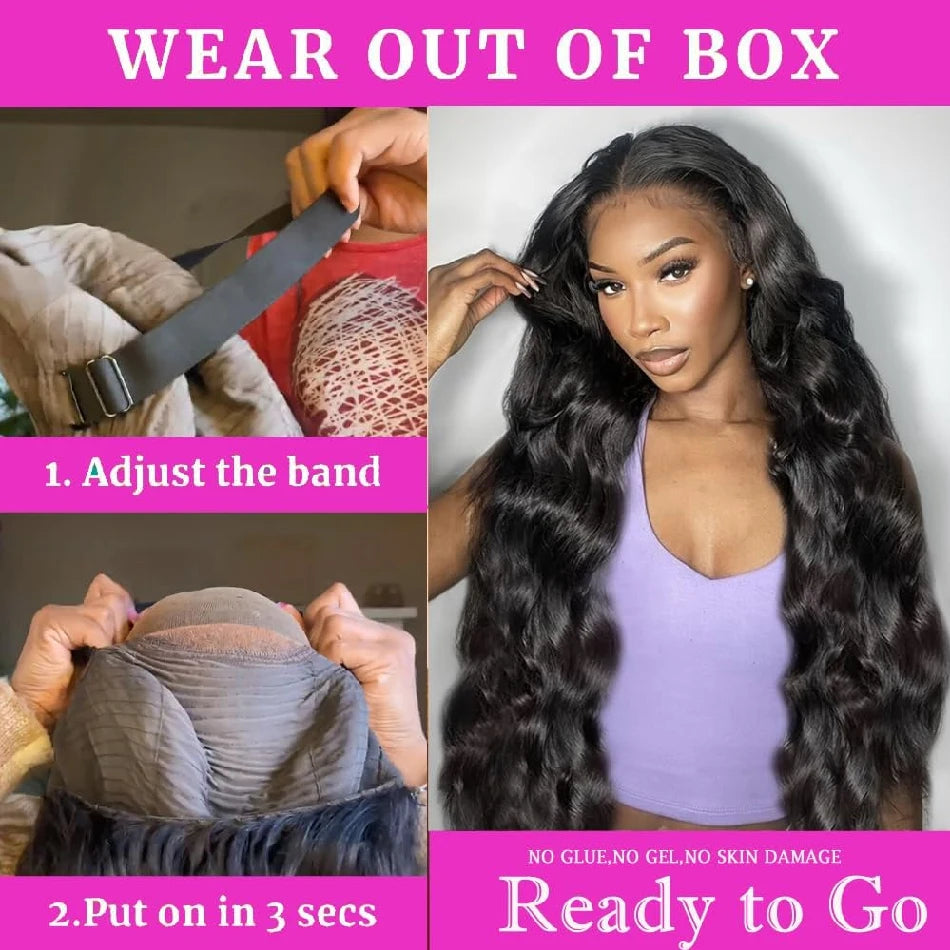 Premium Glueless Brazilian Body Wave Lace Front Wigs For Women