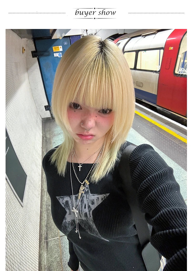 Karrram Japanese Y2k Black Knitted Tops Trashy 2000s Style Long Sleeve Knit T-shirt Vintage Harajuku Distressed Knitwear Grunge