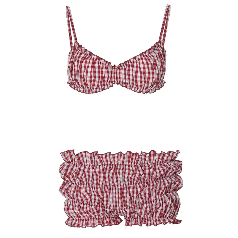 Striped Two-Piece Camisole Set Beachwear for Women