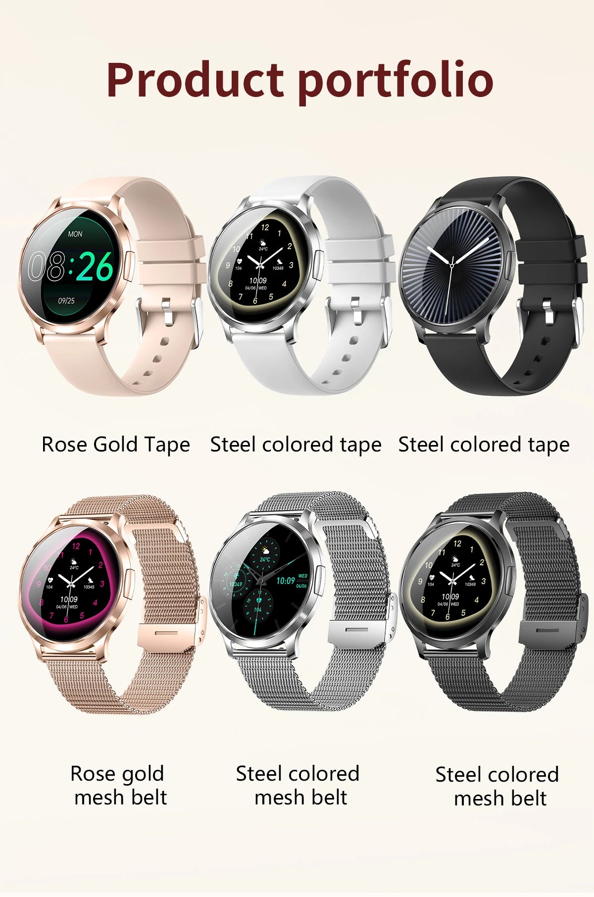 2025 New Smart Watch For Women 1.32"HD AMOLED Screen IP68 Waterproof Heart Rate Women Health Ladies Smartwatches For Android ios