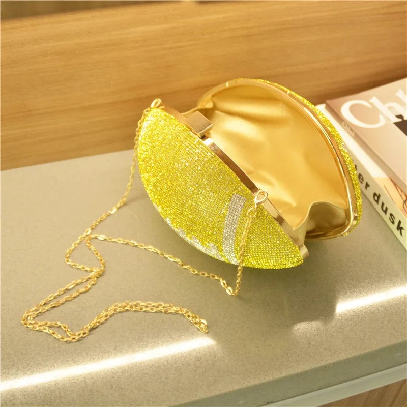 A4249 New Arrivals 2024 Women Diamonds Rugby Clutch Ball Bag Mini American Football Purse