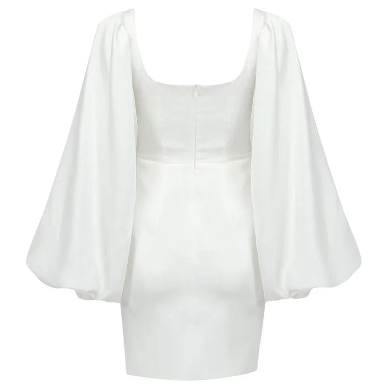 A4584 2024 New Arrivals Off Shoulder Puff Sleeve Clothes Women Dresses Casual Lady