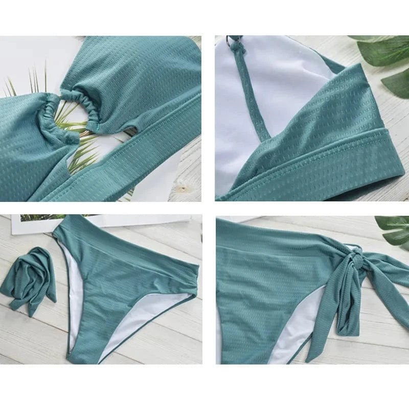 A4726 2024 Brand New Hollow Out Tied Up Swimming Wear Plus Size Lingerie Women Sexy Sets