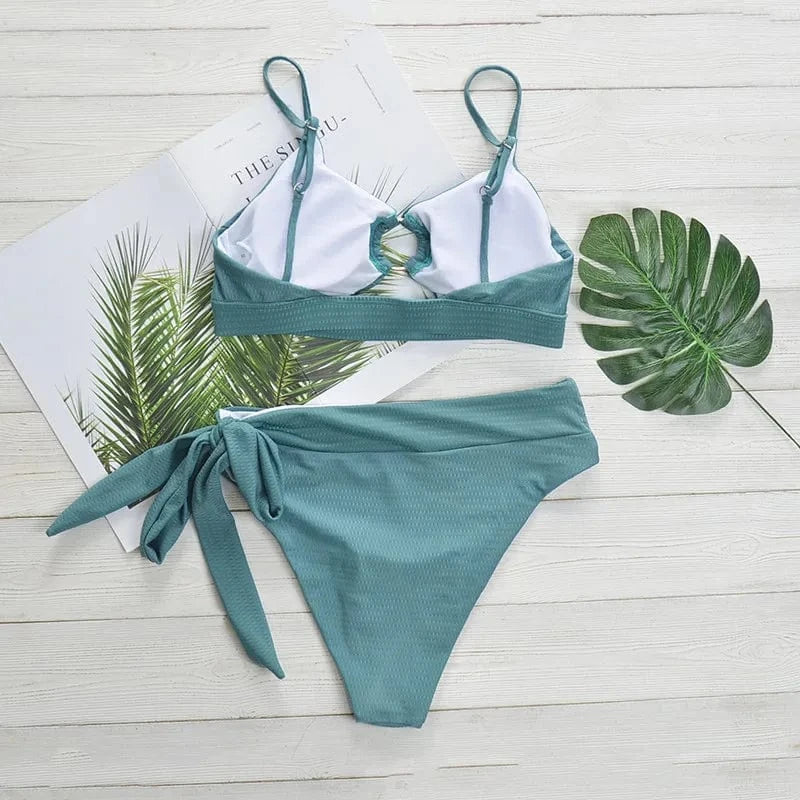 A4726 2024 Brand New Hollow Out Tied Up Swimming Wear Plus Size Lingerie Women Sexy Sets