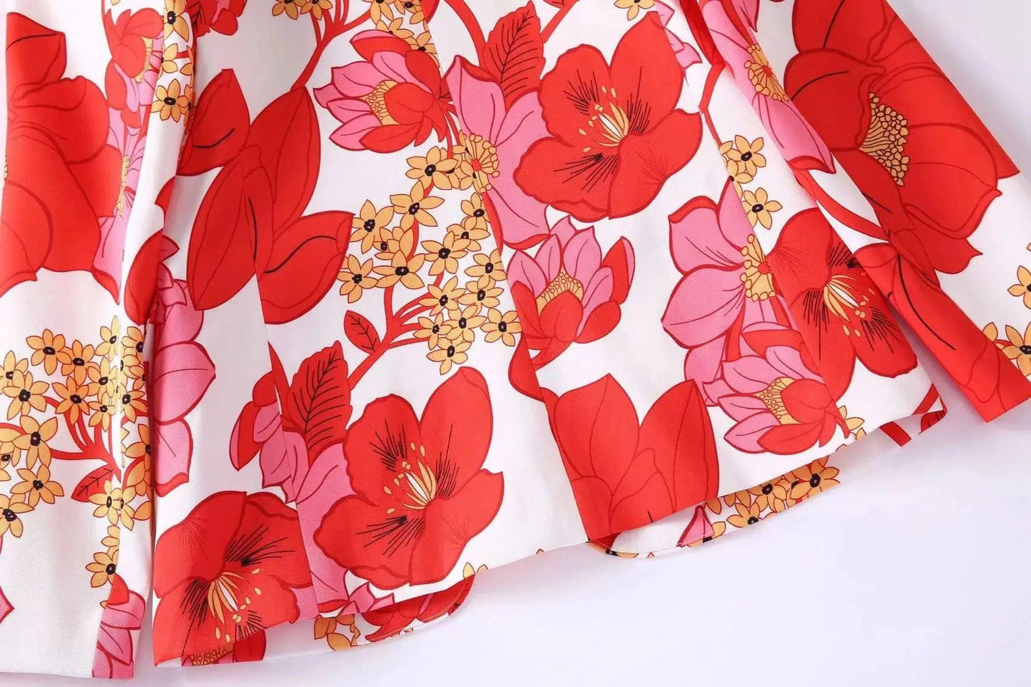 A5560 2024 Autumn Floral Printed Slim Office Wear Woman Two Piece Pants Set women wholesale boutique dropshipping