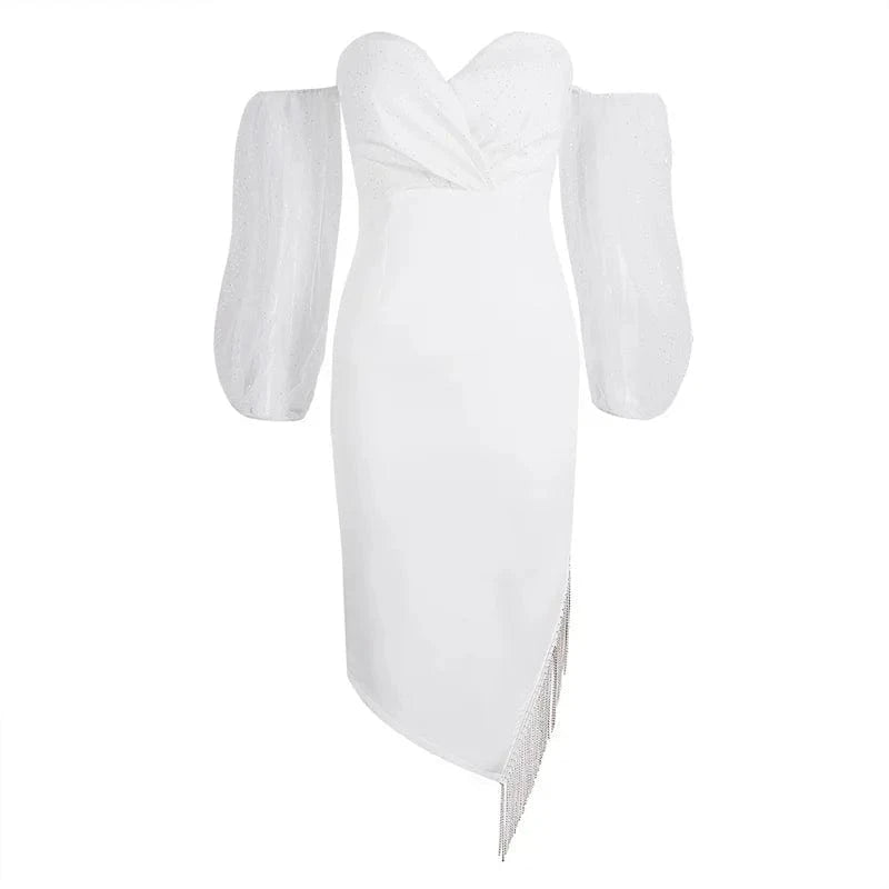 A6461 American Clothing Women Lady Elegant Prom Dress Evening White Dresses For Woman