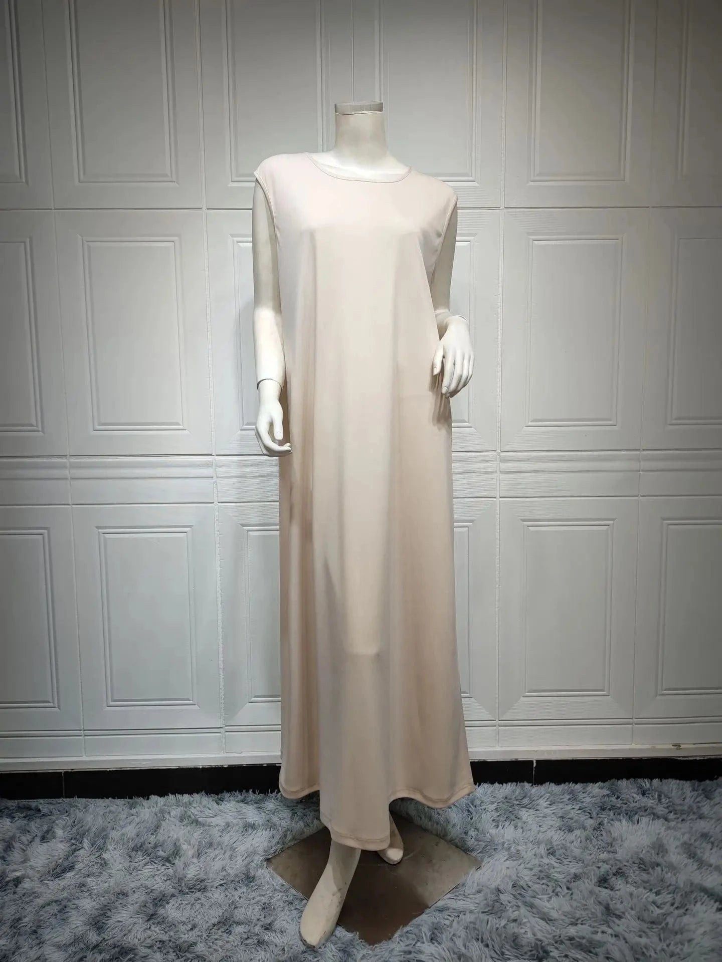 AB198 Traditional Muslim Clothing Middle East Stripe Bat Sleeve Muslim Vest Cardigan Two piece Abaya Set Muslim women Dress
