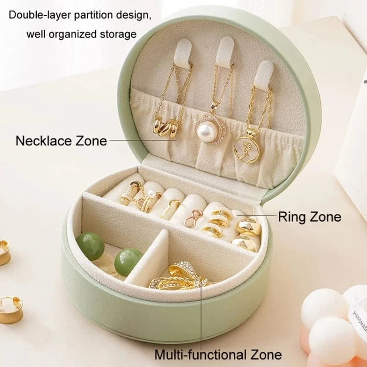 about 10 x 9 x 5 cm / pink New Fashionable Portable Jewelry Storage Case Handbag Necklace Ring Earrings Travel Jewelry Box