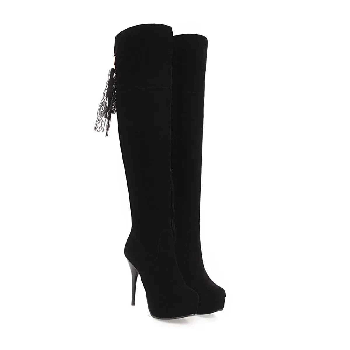 AD 8-10 New Trend Women's Over-the-Knee high Heels Boots Platform Thick Shoes Pointe Toe Boots boots women shoes knee-high o