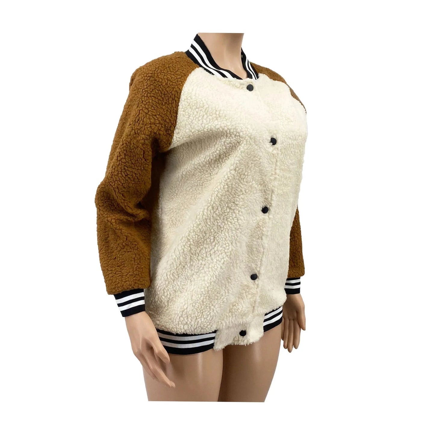 AD1565 Ready To Ship S-xl Women Winter Fall Clothes Plush Fashion Print Jacket Women's Coats