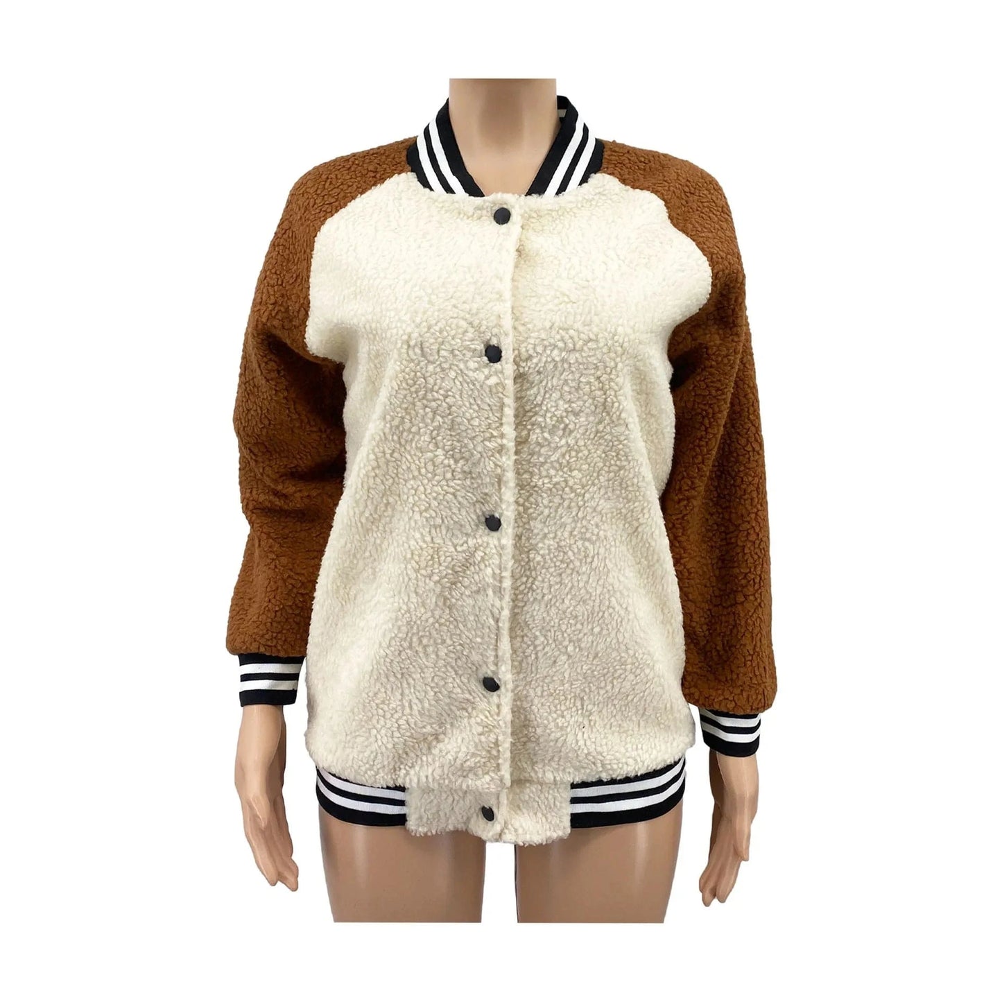 AD1565 Ready To Ship S-xl Women Winter Fall Clothes Plush Fashion Print Jacket Women's Coats