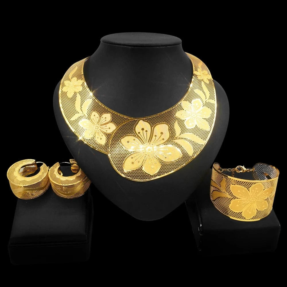 adjustable / 001 Yuliali Fashion Lady Brazilian Silver Big Style Jewelry Set Factory Latest Beautiful Wedding Gift Women's Quality Jewellery Sets