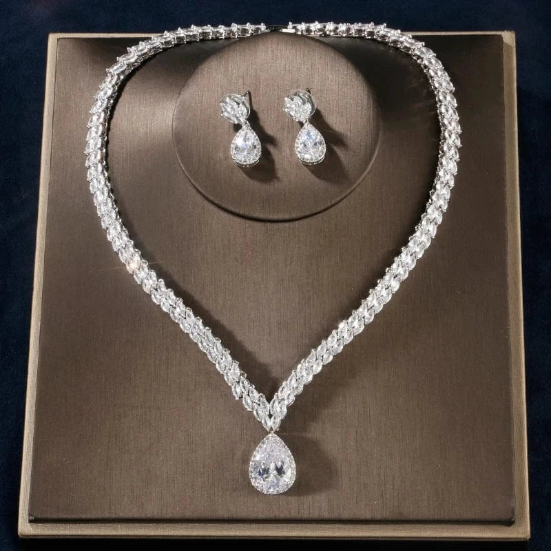 Adjustable open ring / SP168-Clear Stone RAKOL SP168 Indian Jewelry Set 18k Gold Plated Zirconia Jewelry Set 925 Sterling Silver Luxury Wedding Jewelry sets For women