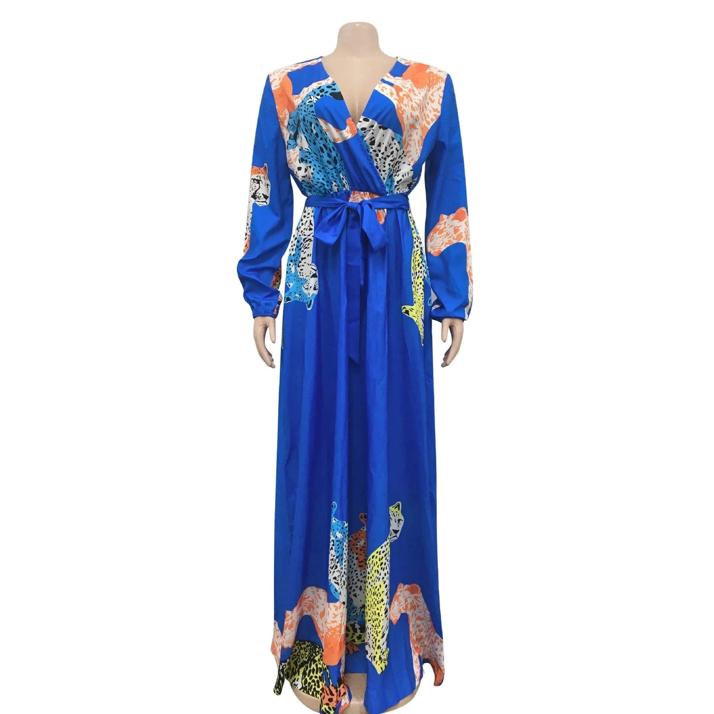 African Fashion Animal Print Maxi Dress