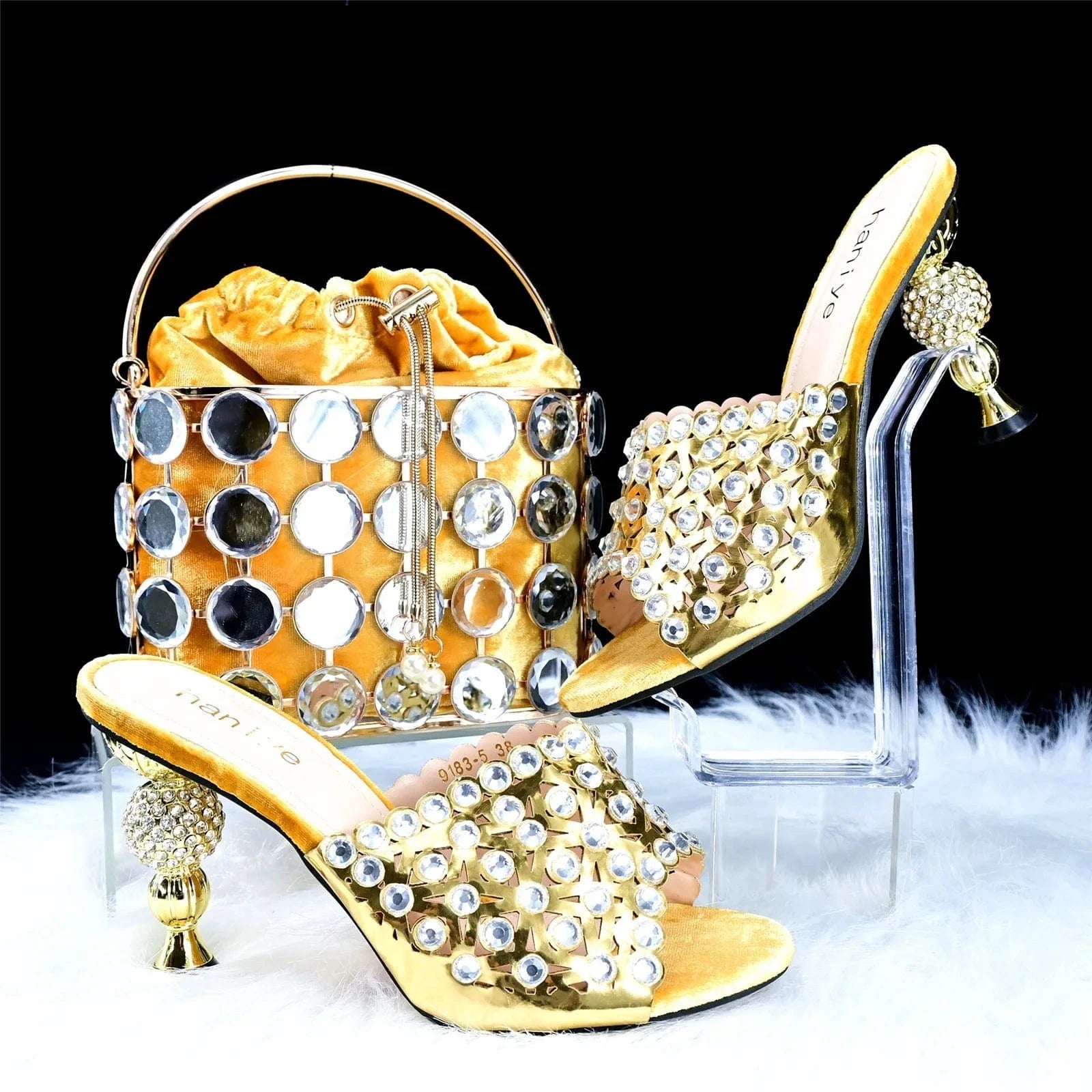 African Italian Fashion Designers Luxury Bag Handbags And Shoes Set For Womenmatch