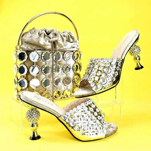 African Italian Fashion Designers Luxury Bag Handbags And Shoes Set For Womenmatch