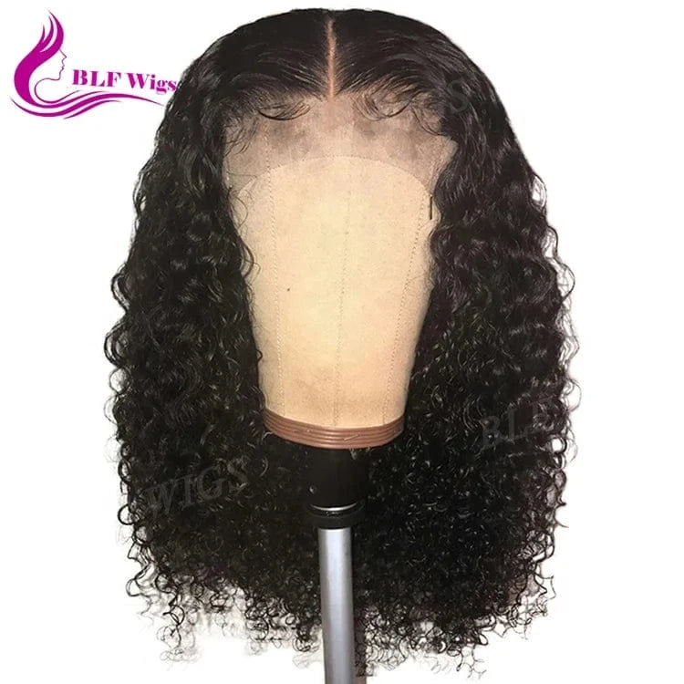 Aliexpress Short Human Hair Bob Style Kinky Curly Glueless Peruvian Full Lace Wig